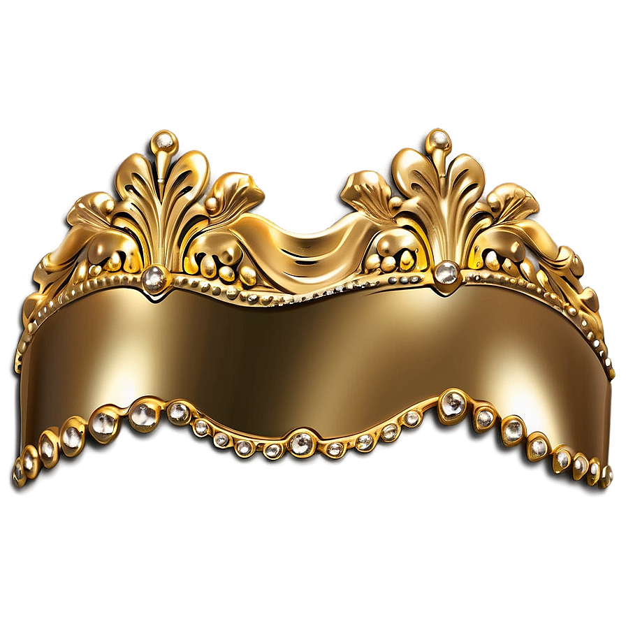 Gold Trim Scallop Edge Png 42