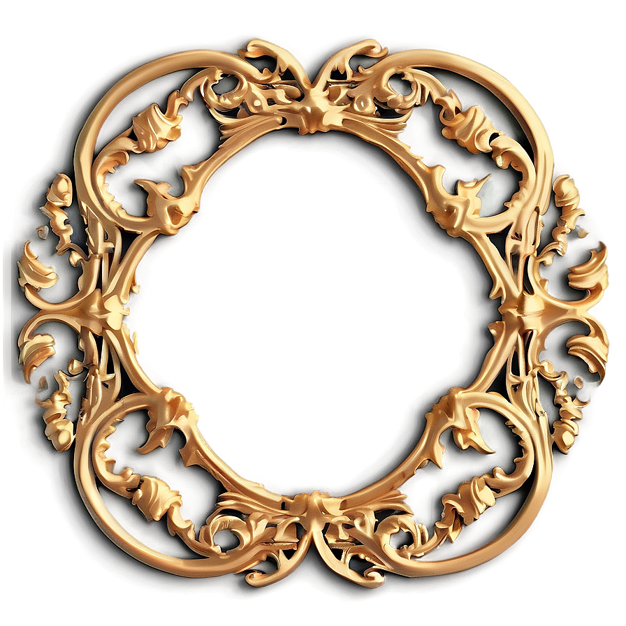 Gold Trim Scrollwork Png 06282024