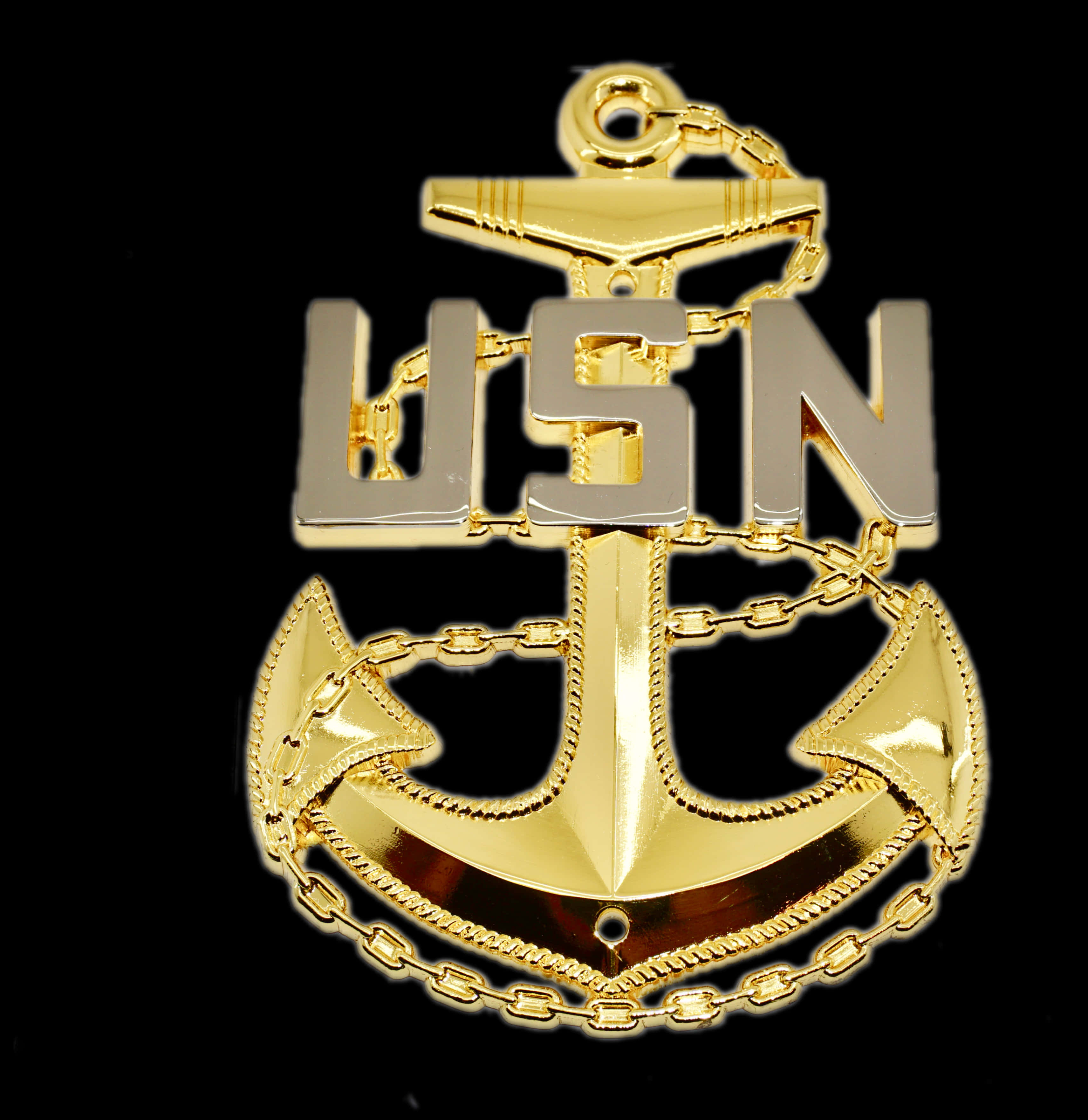 Gold U S N Anchor Badge