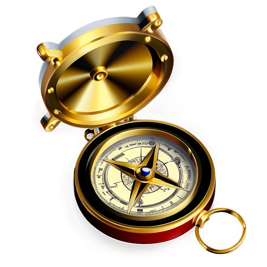 Gold Vintage Compass Png Cfx35