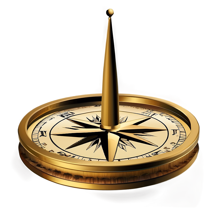 Gold Vintage Compass Png Kil