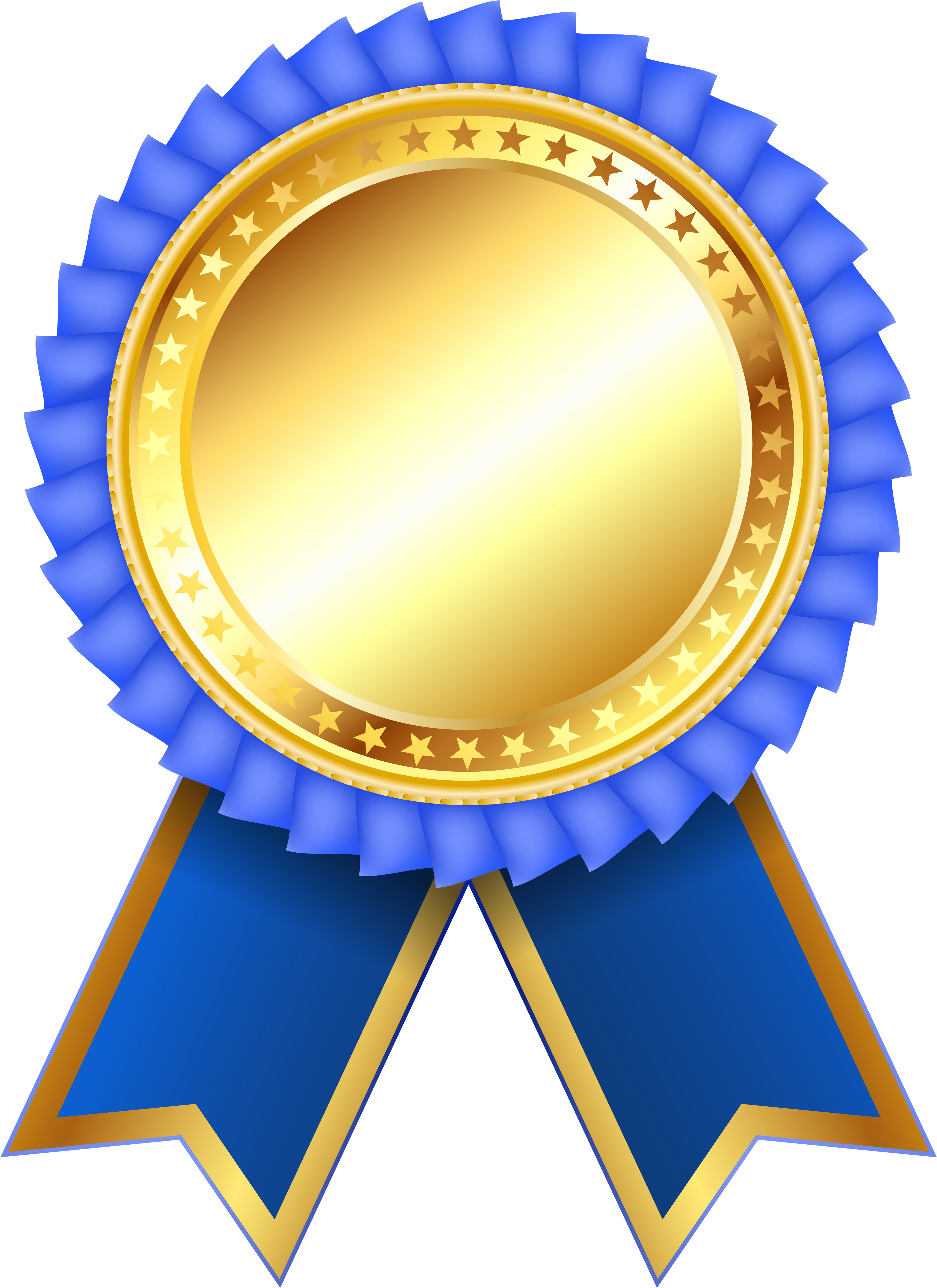 Goldand Blue Award Ribbon