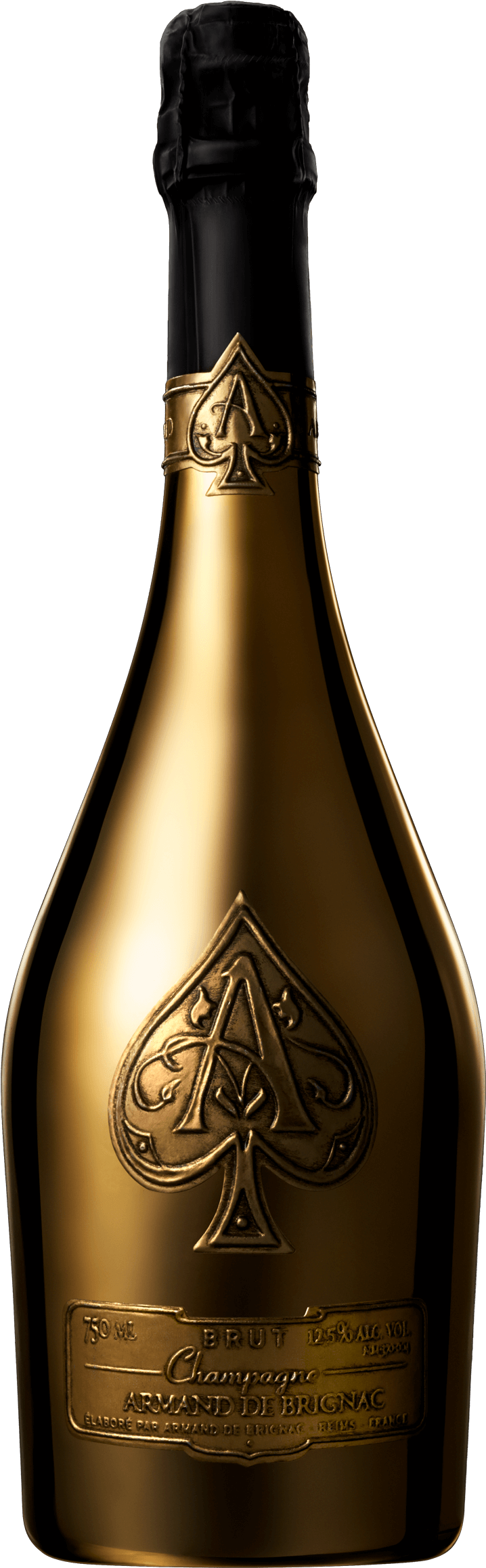 Golden Ace Spades Champagne Bottle