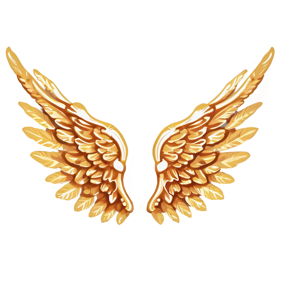 Golden Angel Wings Graphic Png 5