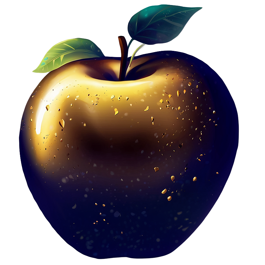 Golden Apple Illustration Png 46