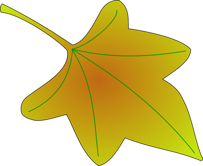 Golden Autumn Leaf Vector