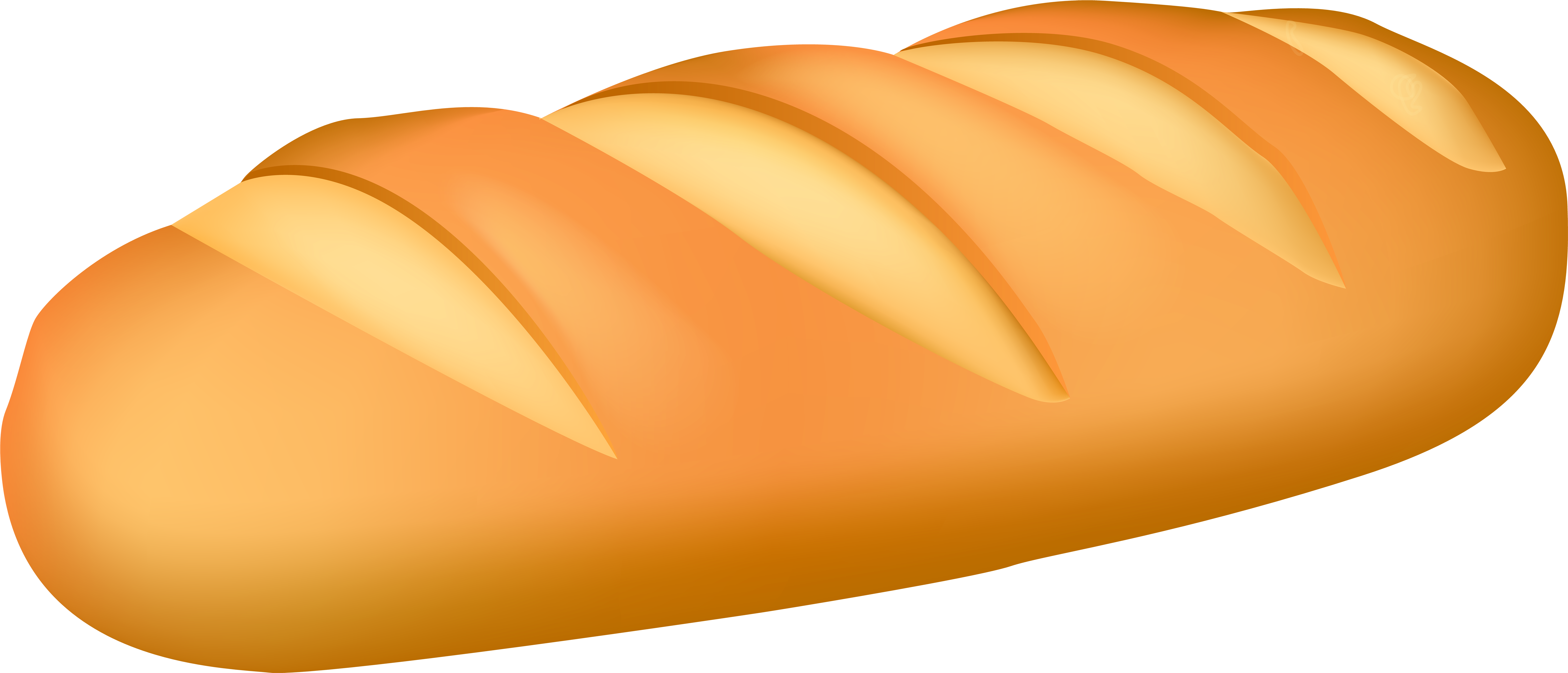 Golden Baked Baguette Illustration