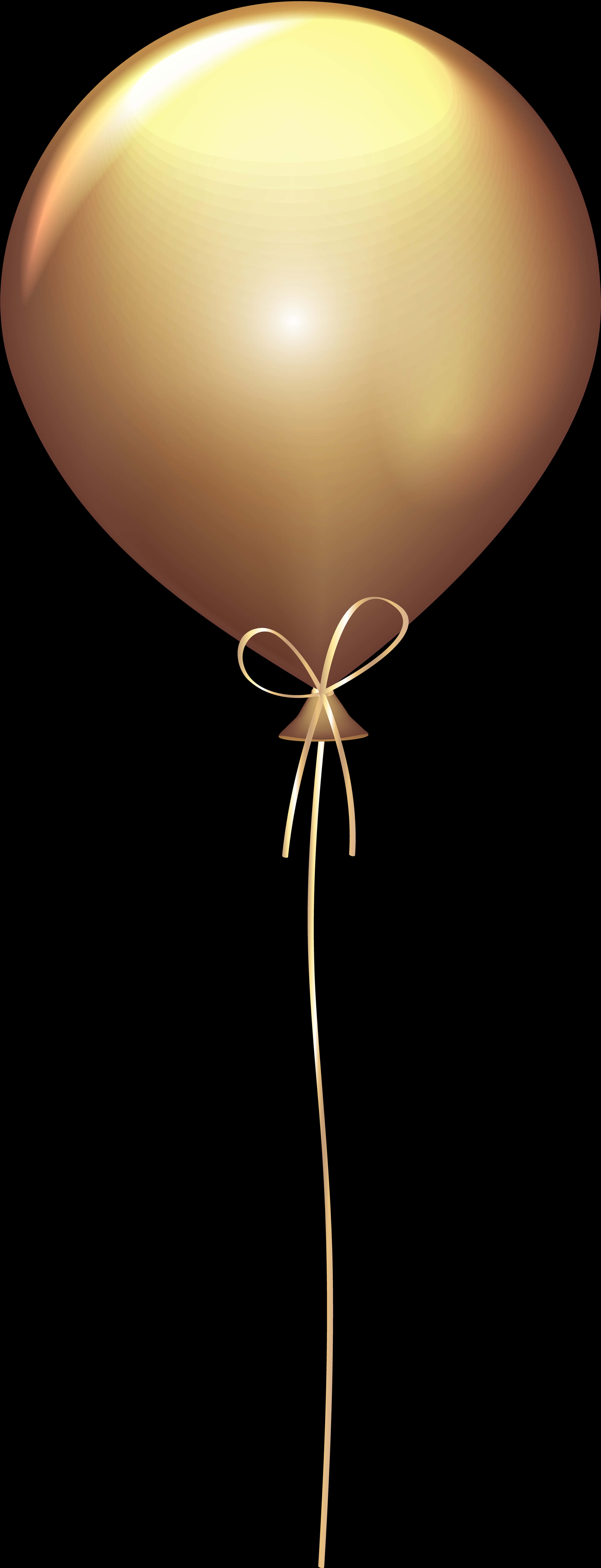 Golden Balloon Transparent Background