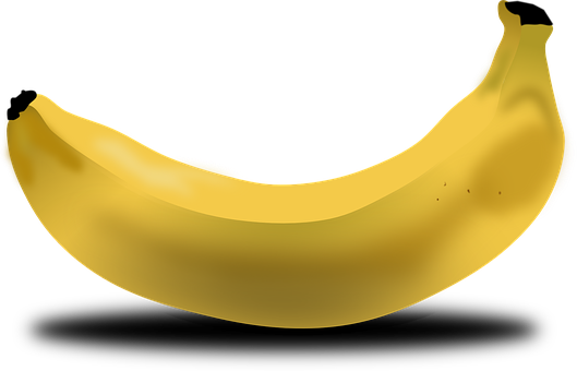 Golden Bananaon Black Background