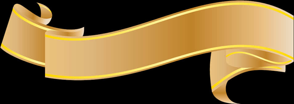Golden Banner Ribbon Graphic