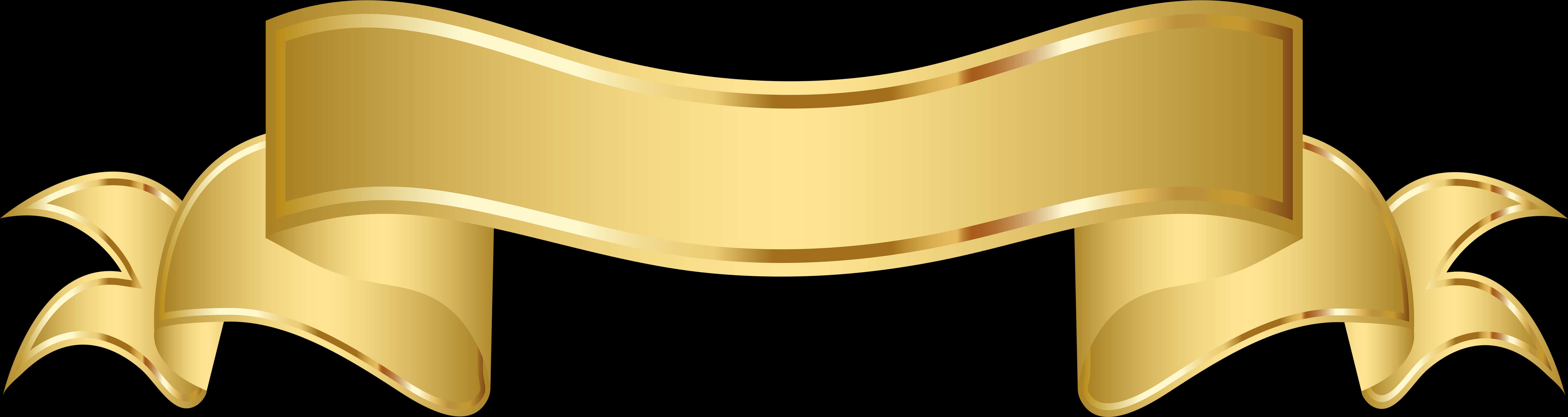 Golden Banner Ribbon Graphic