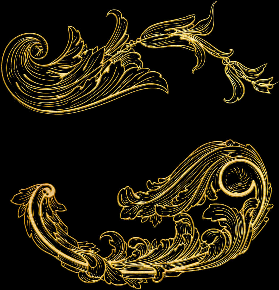 Golden Baroque Scroll Dividers
