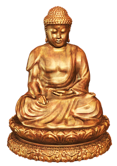 Golden Buddha Statue Meditation Pose