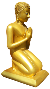 Golden Buddha Statuein Meditation Pose