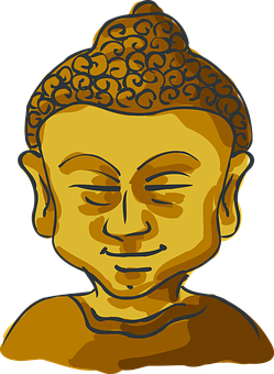 Golden Buddha Vector Illustration