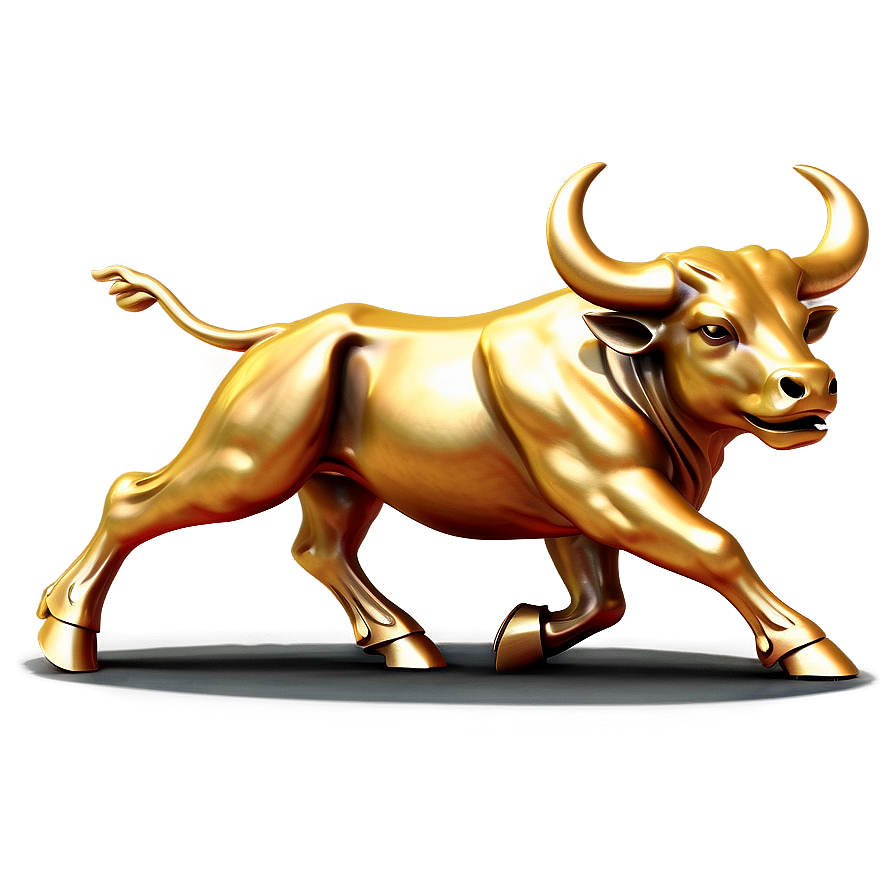 Golden Bull Statue Png Nhv