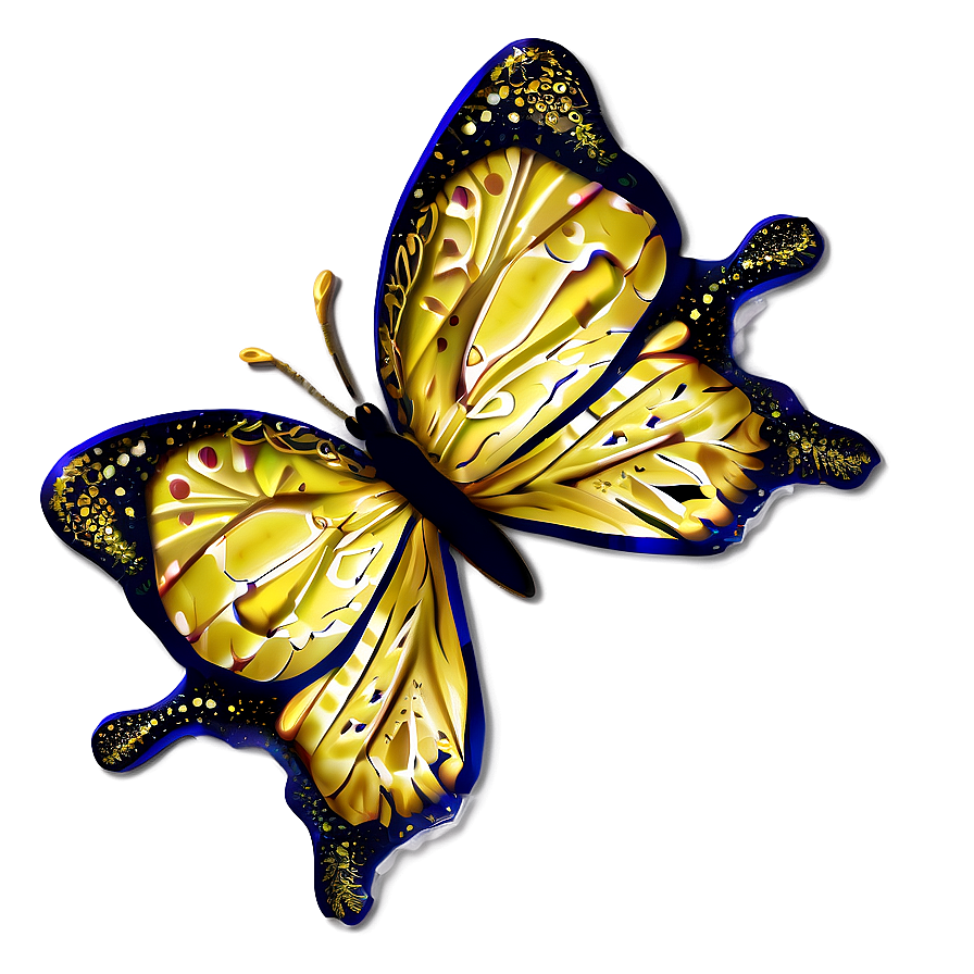 Golden Butterflies Png Mce