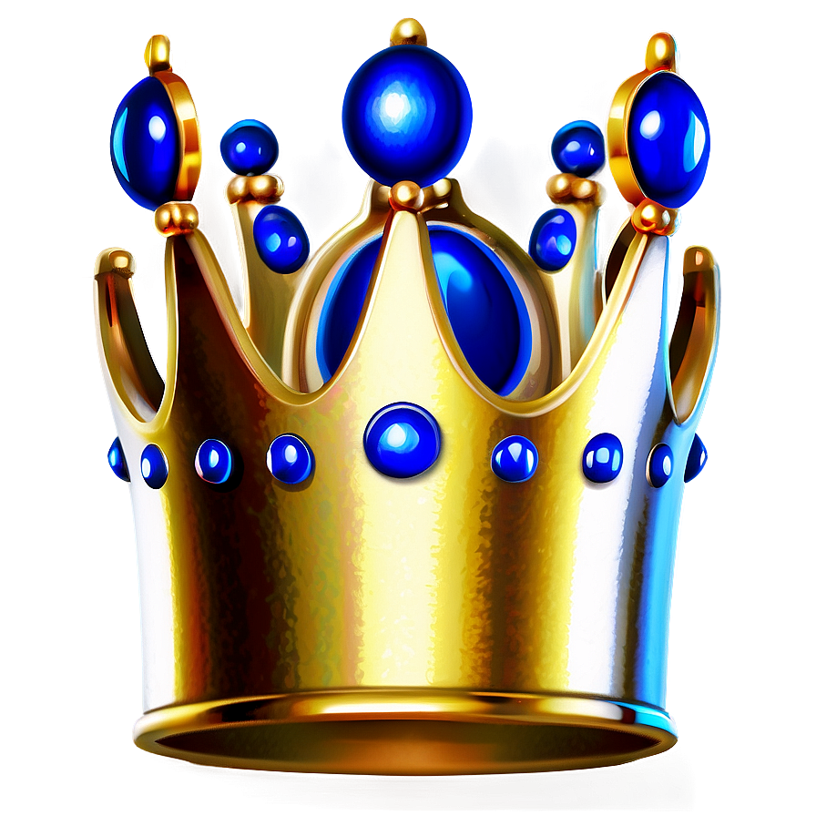 Golden Cartoon Crown Png 06132024