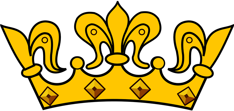 Golden Cartoon Crown Transparent Background