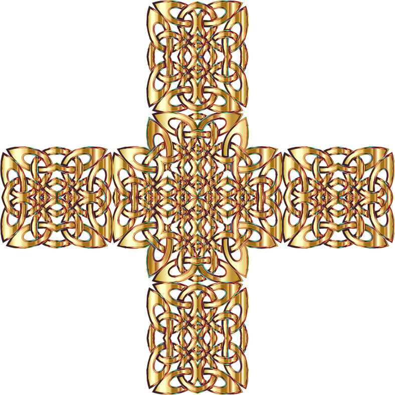 Golden Celtic Cross Design