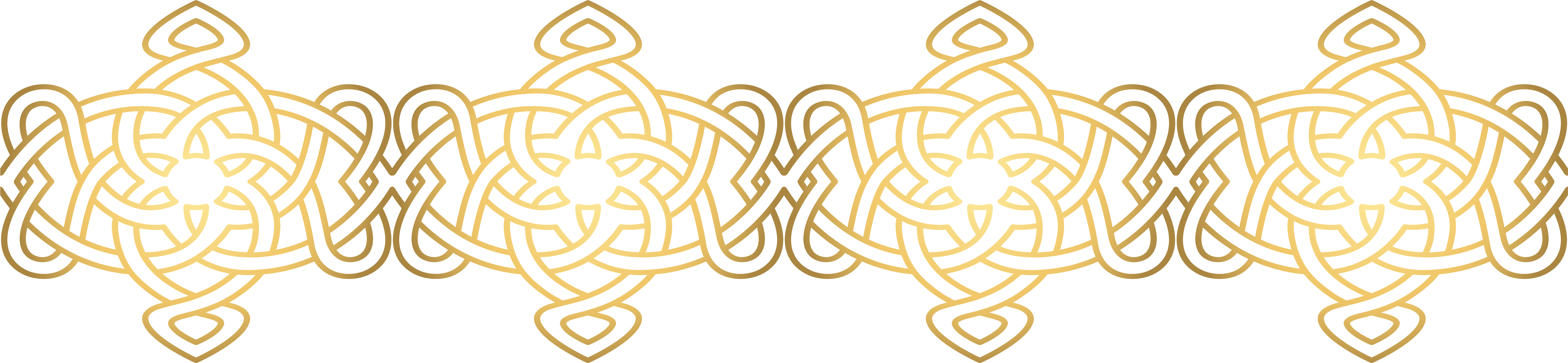 Golden Celtic Knot Border Design