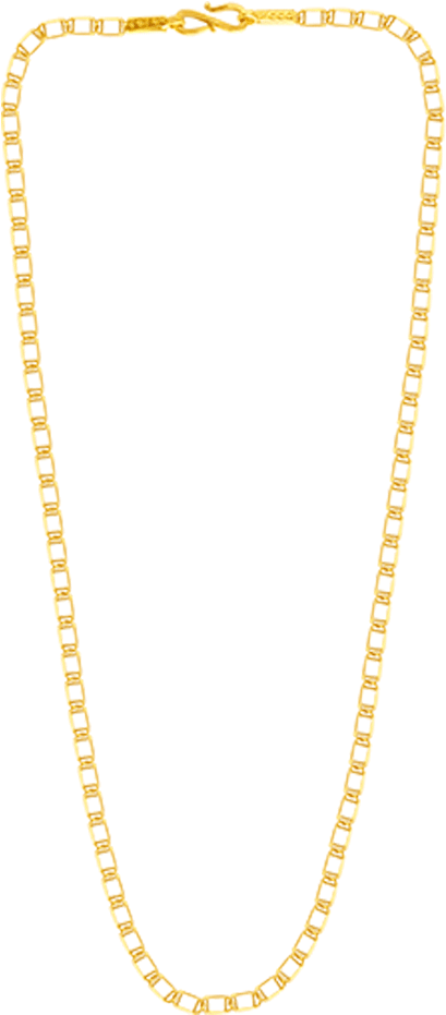 Golden Chain Necklace Transparent Background