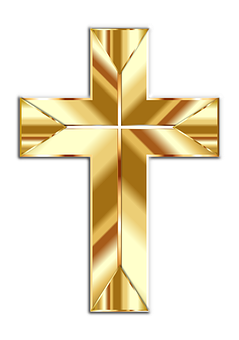 Golden Christian Cross