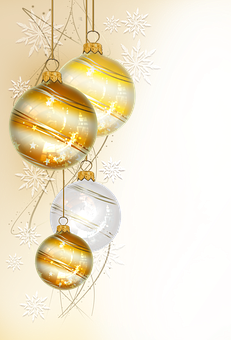 Golden Christmas Ornaments