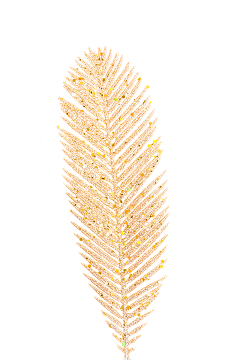 Golden Christmas Tree Branch Sparkle