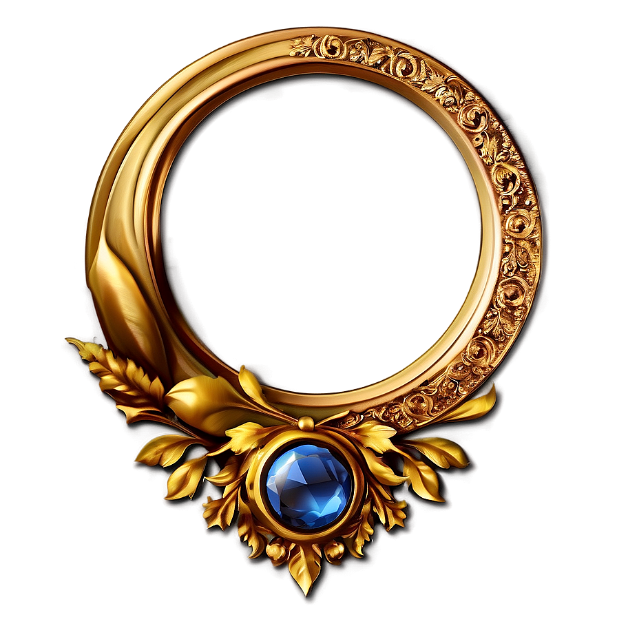 Golden Circle Frame Png 06122024