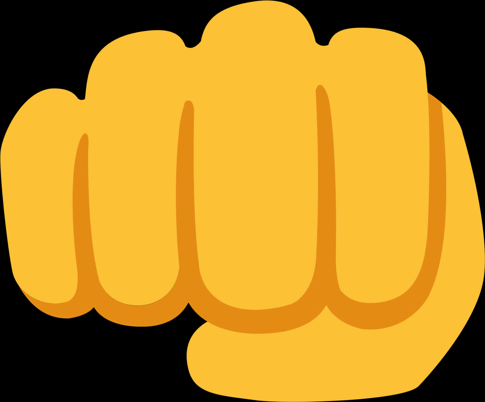 Golden Clenched Fist Illustration