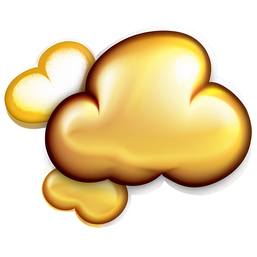 Golden Cloud Emoji Png 06272024