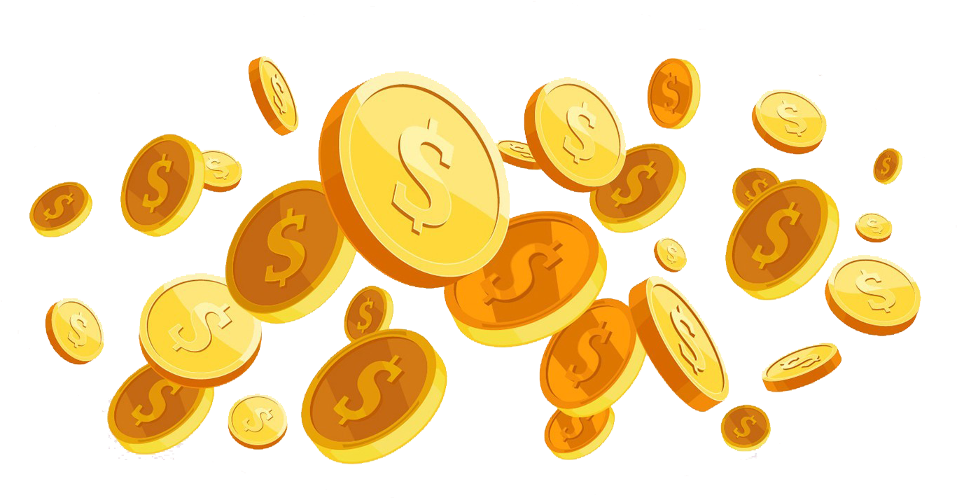 Golden_ Coins_ Cascade_ Illustration