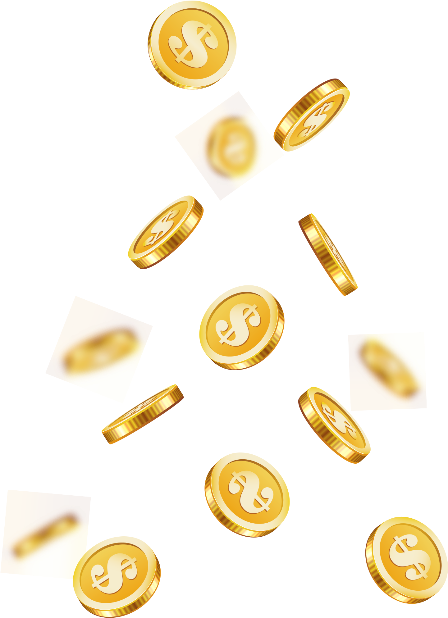 Golden Coins Falling Background