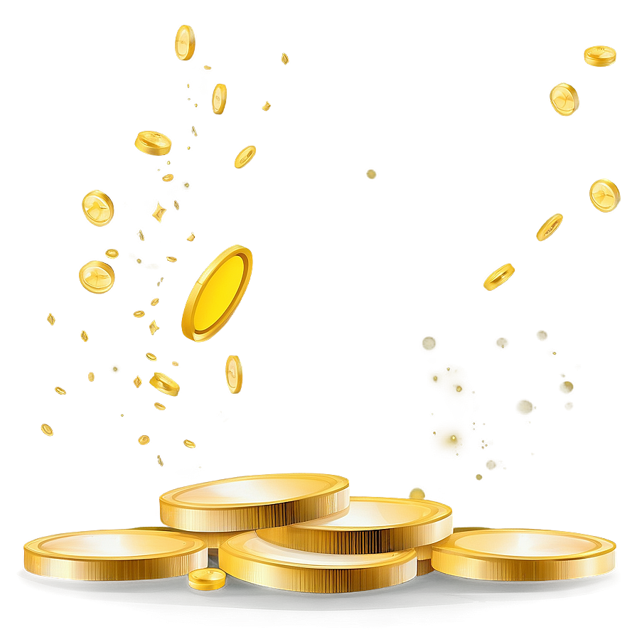 Golden Coins Money Vector Png 06262024