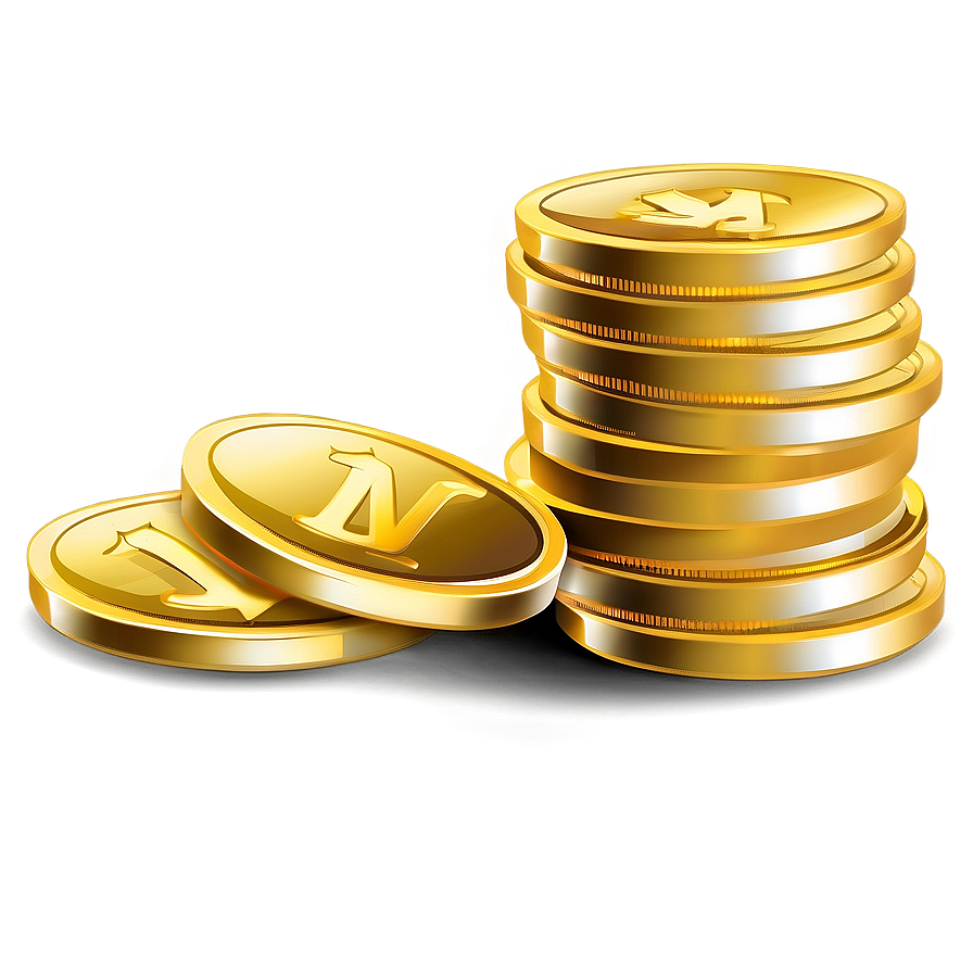 Golden Coins Money Vector Png 14