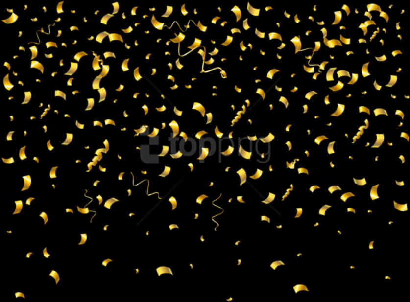 Golden Confetti Celebration Background