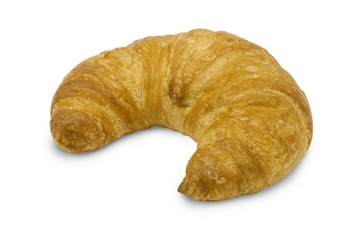 Golden Croissant White Background