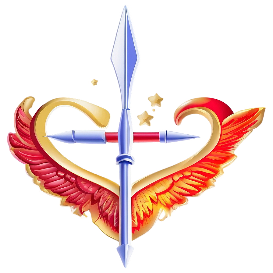 Golden Cupid Arrow Emblem Png 46