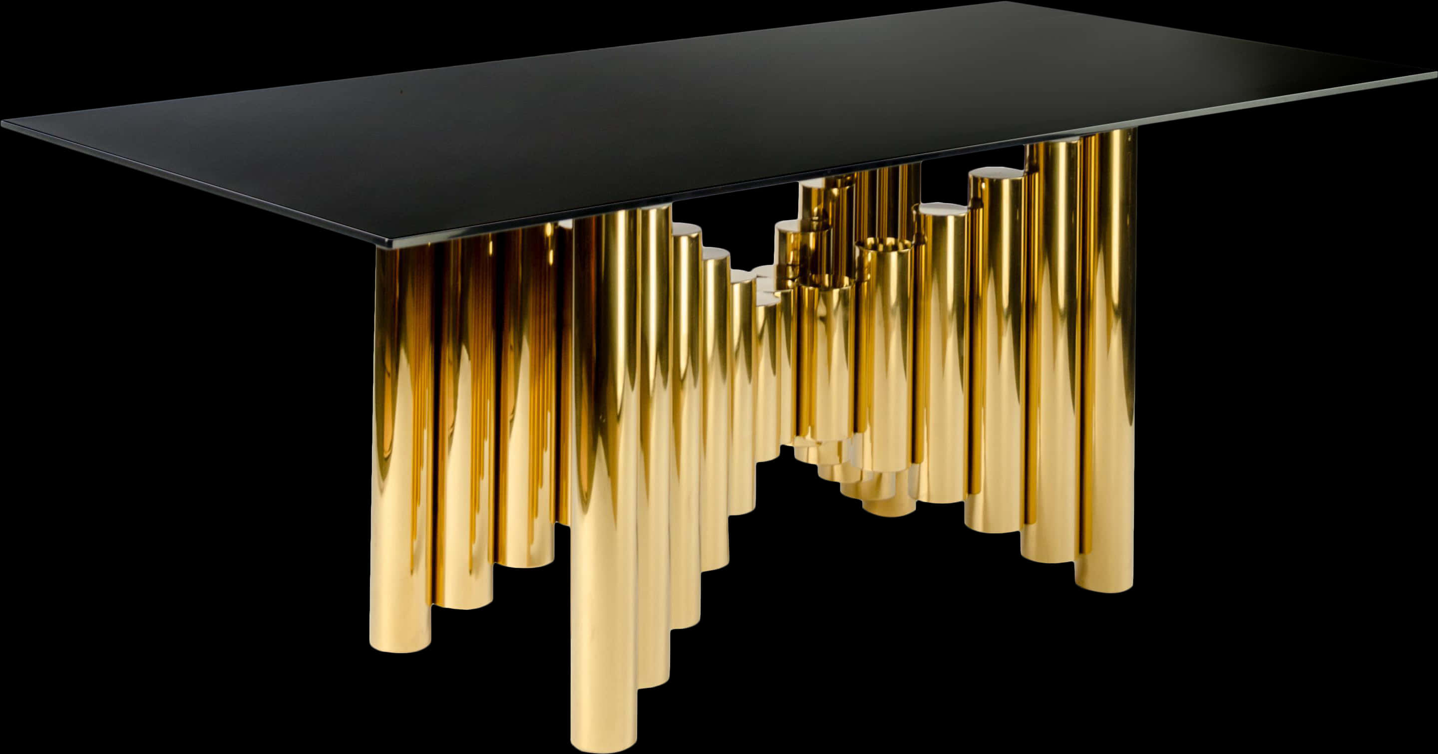 Golden Cylinder Base Table