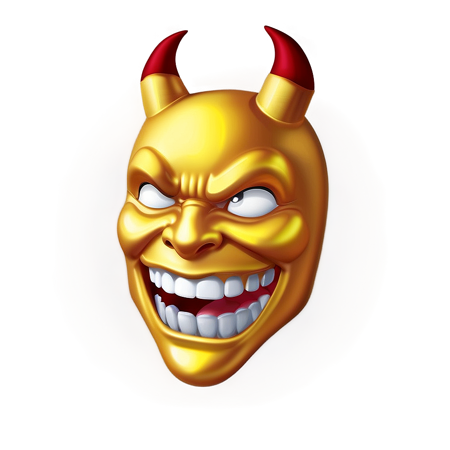 Golden Devil Emoji Png 05252024