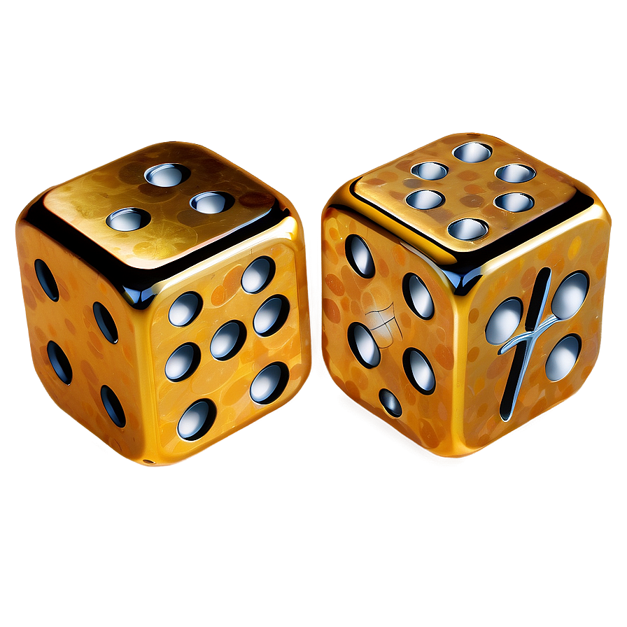 Golden Dice Png 4