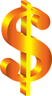 Golden Dollar Sign Graphic