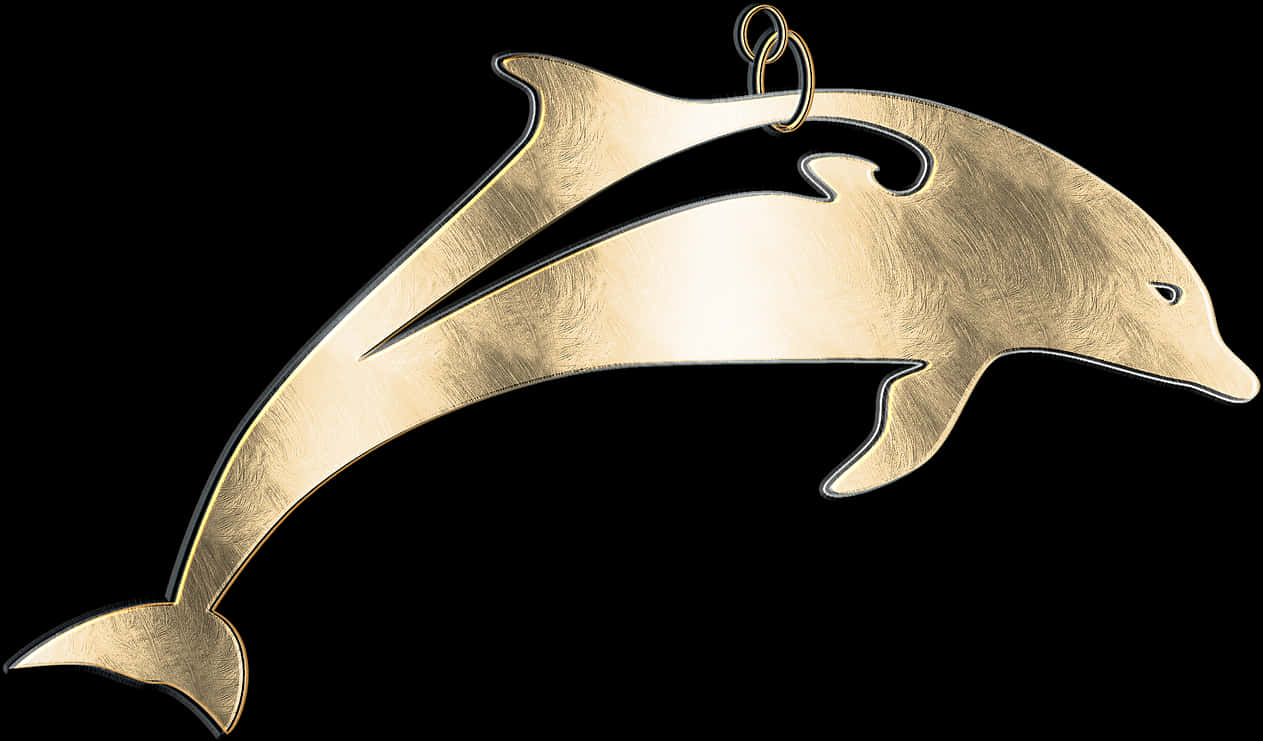 Golden Dolphin Pendant Design