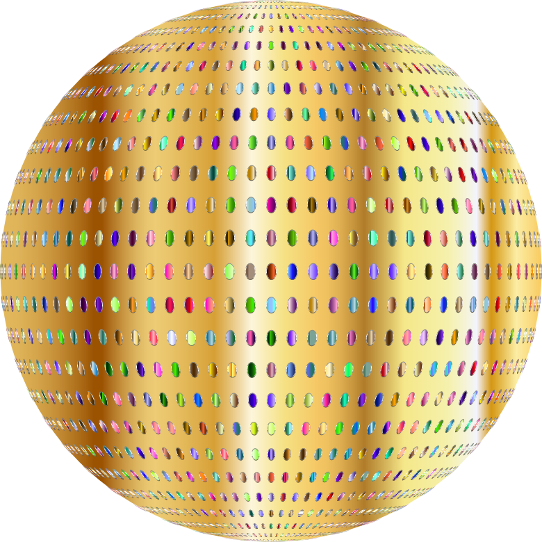 Golden Dotted Sphere Illustration