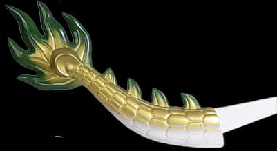 Golden Dragon Sword Illustration