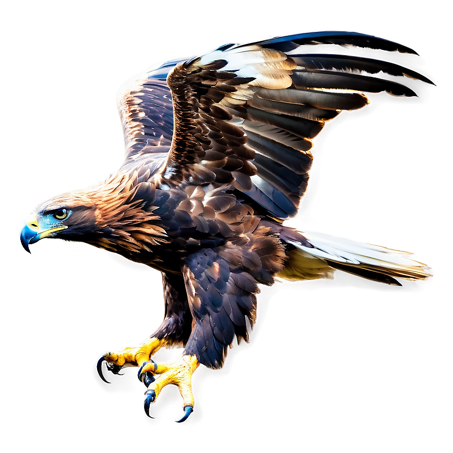 Golden Eagle Flapping Wings Png Xkj54