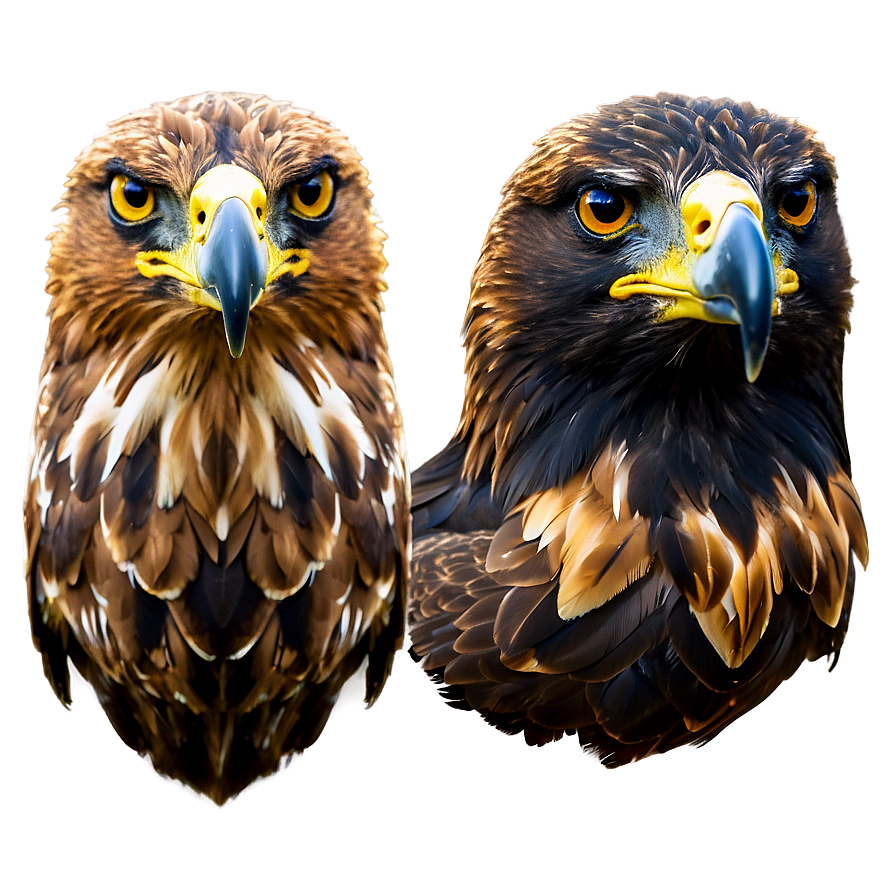 Golden Eagle Head Tilt Png Qin16