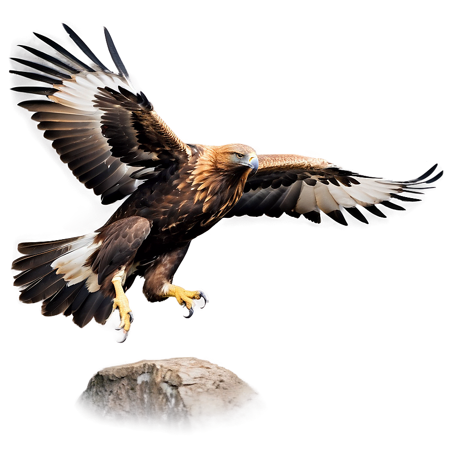 Golden Eagle In Dynamic Pose Png Pmf