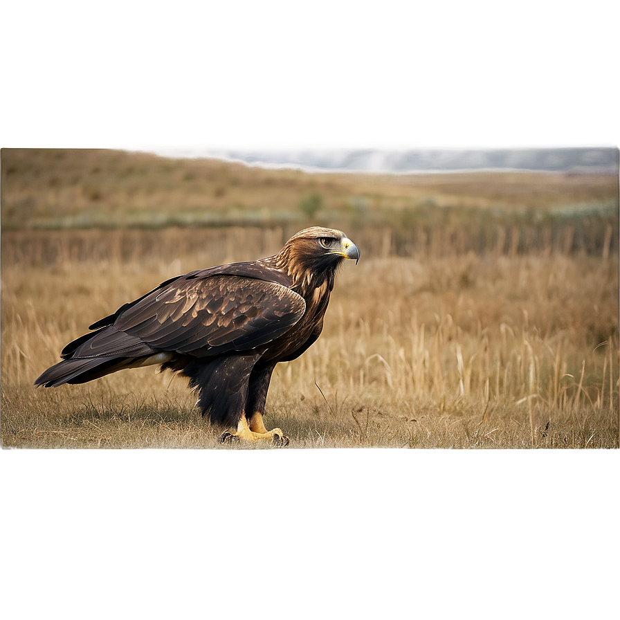 Golden Eagle In Rustic Landscape Png Mgy